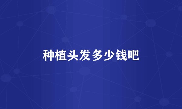 种植头发多少钱吧