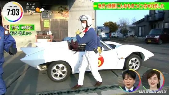 日本56岁男子打造超级赛车 完美还原动漫《马赫五号》