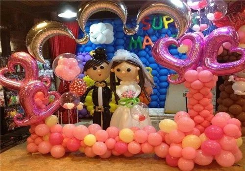 气球婚庆布置效果图2017款 婚礼布置气球怎么布置