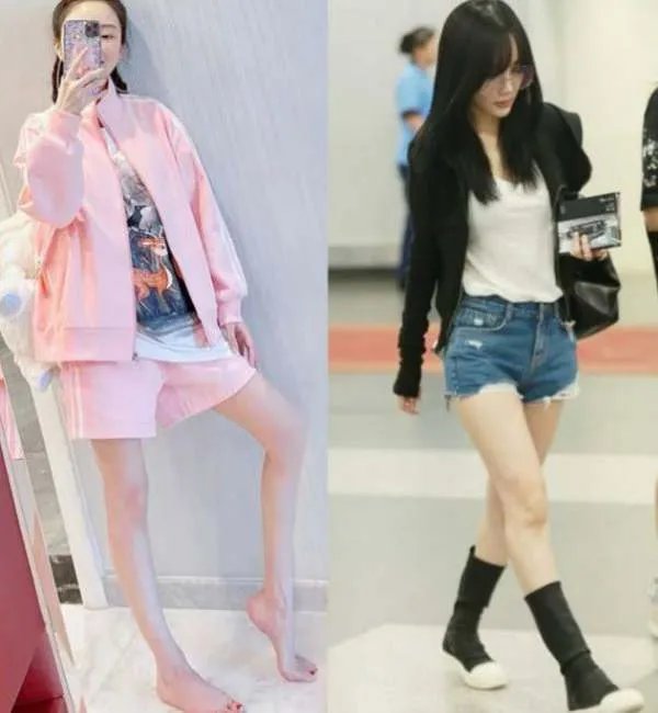 李小璐爆照秀身材,墙根却P变形,腿形与未修图对比差距大,你怎么看?