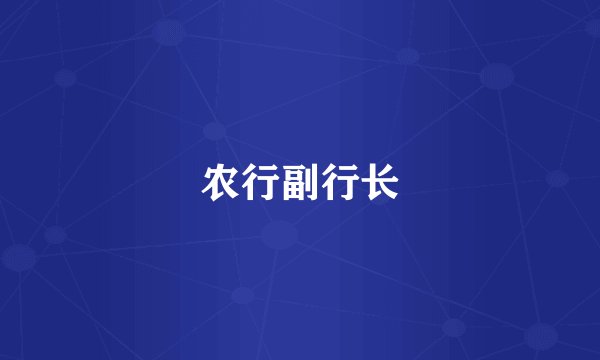 农行副行长