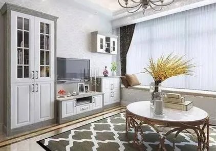 客厅简欧风格装修效果图 欧式客厅电视柜装饰设计