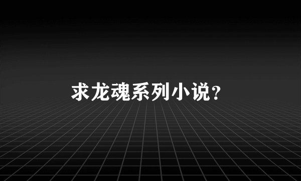 求龙魂系列小说？