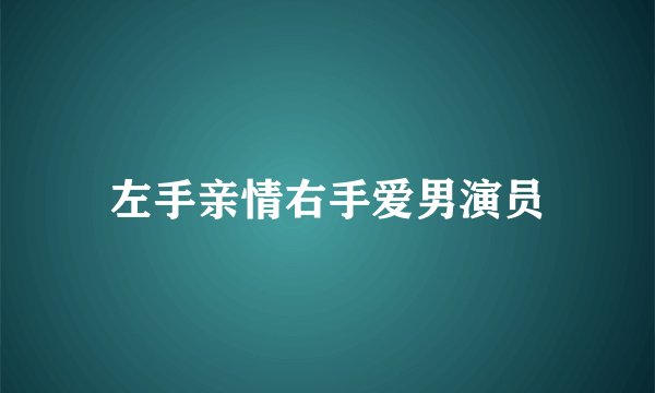 左手亲情右手爱男演员