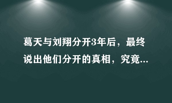 葛天与刘翔分开3年后，最终说出他们分开的真相，究竟发生了什么事情？