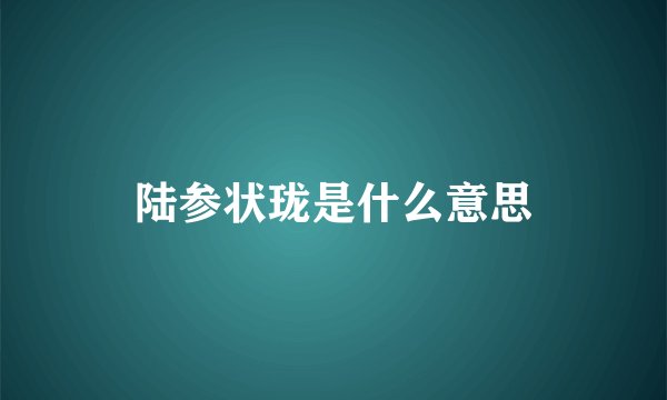 陆参状珑是什么意思