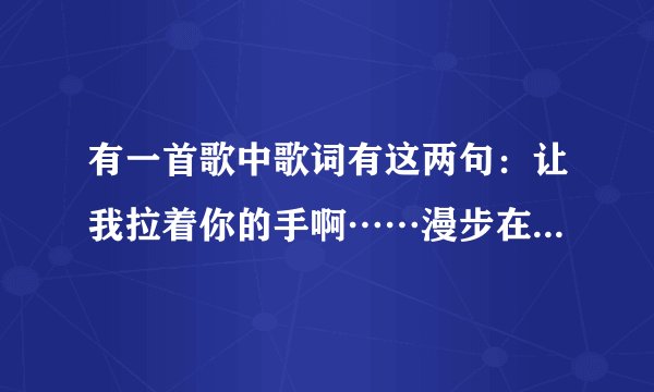 有一首歌中歌词有这两句：让我拉着你的手啊……漫步在彩云间。是什么歌来的？