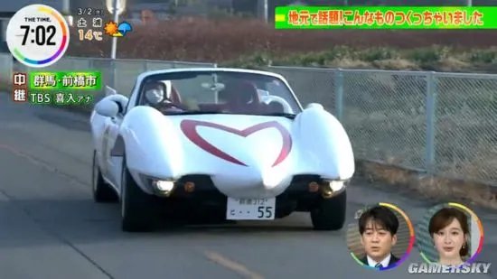 日本56岁男子打造超级赛车 完美还原动漫《马赫五号》