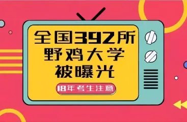 山东野鸡大学名单公布