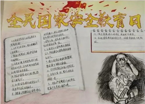 简洁又好看国家安全教育日手抄报图片