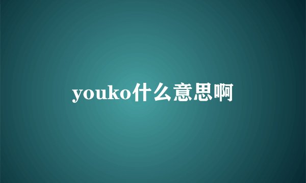 youko什么意思啊