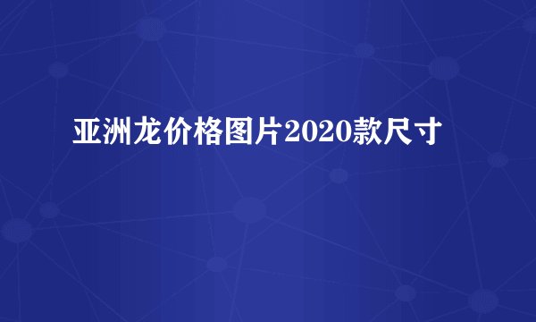 亚洲龙价格图片2020款尺寸