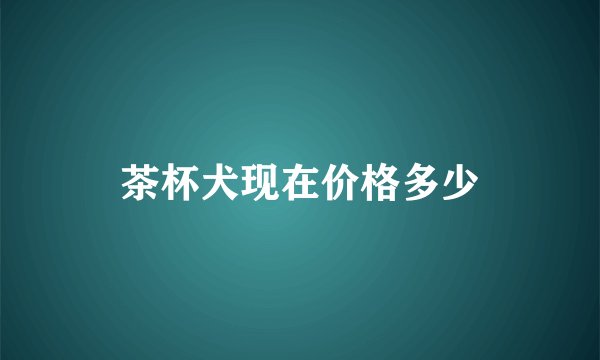 茶杯犬现在价格多少
