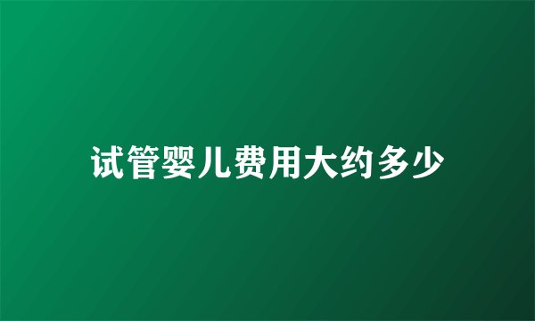 试管婴儿费用大约多少