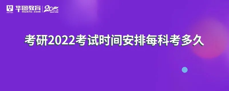考研2022考试时间安排每科考多久