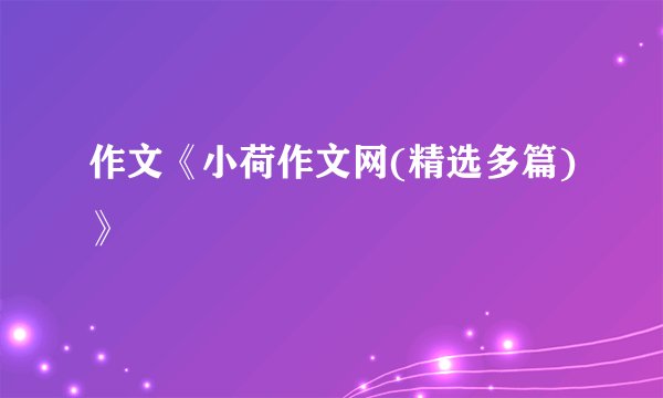 作文《小荷作文网(精选多篇)》