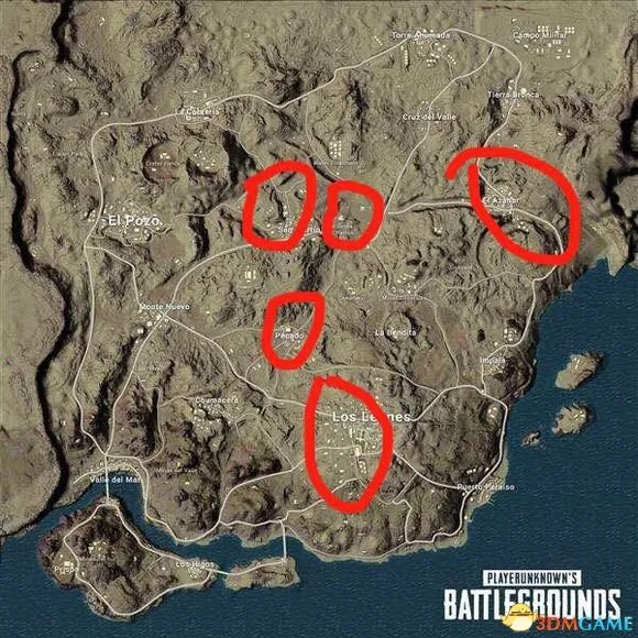 绝地求生沙漠地图资源分布 新地图资源分布简述