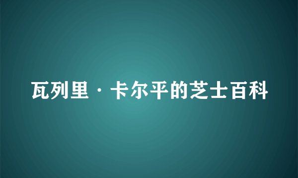瓦列里·卡尔平的芝士百科