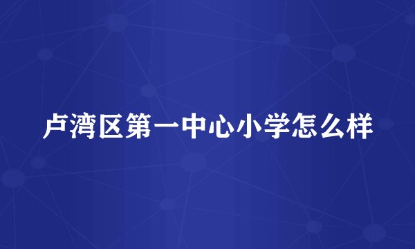 卢湾区第一中心小学怎么样