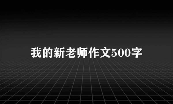 我的新老师作文500字