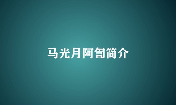 马光月阿訇简介