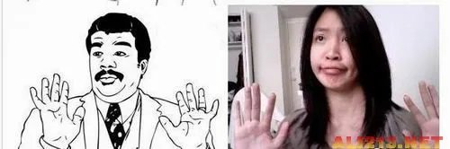 爆强表情帝!国内男女屌丝演绎真人版暴走漫画