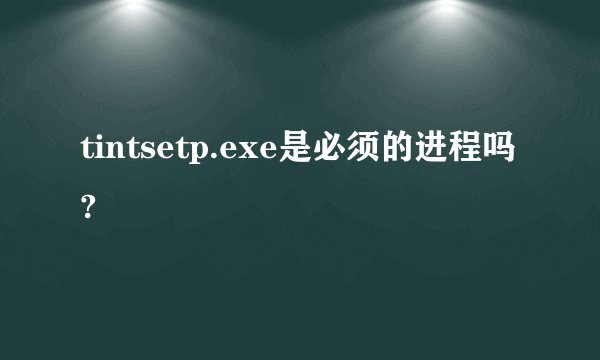 tintsetp.exe是必须的进程吗?