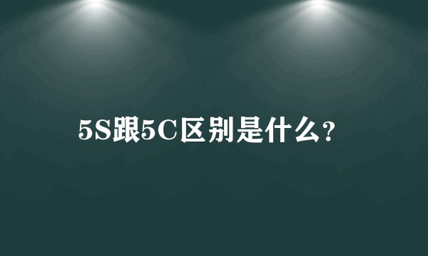 5S跟5C区别是什么？