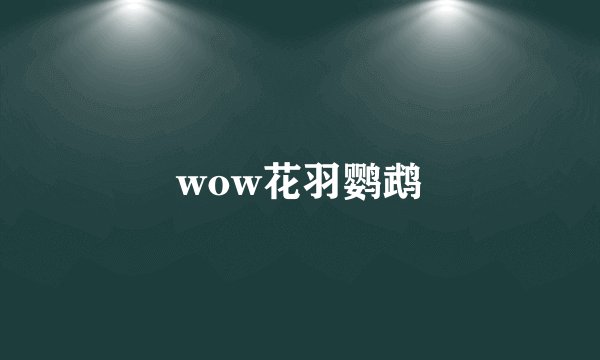wow花羽鹦鹉