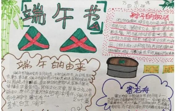 2020儿童端午节手抄报简单