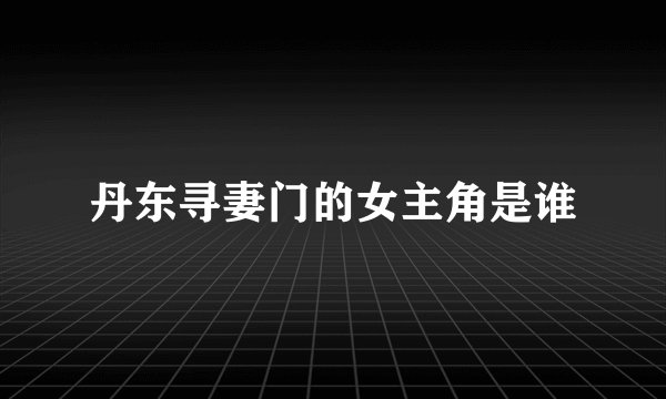 丹东寻妻门的女主角是谁