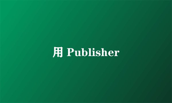 用 Publisher