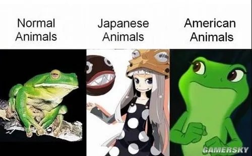 美国动物vs日本动物 十图解读日美动漫文化差异